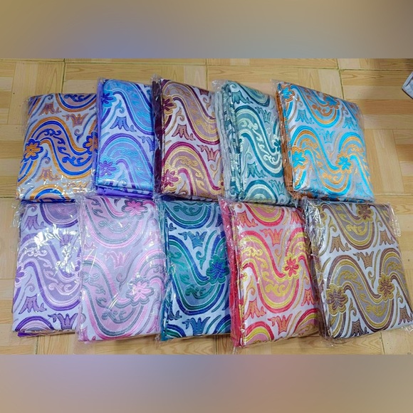 Luxury silk classic wave adjustable custom skirt with zippered top and shawl.NWT - Picture 2 of 2